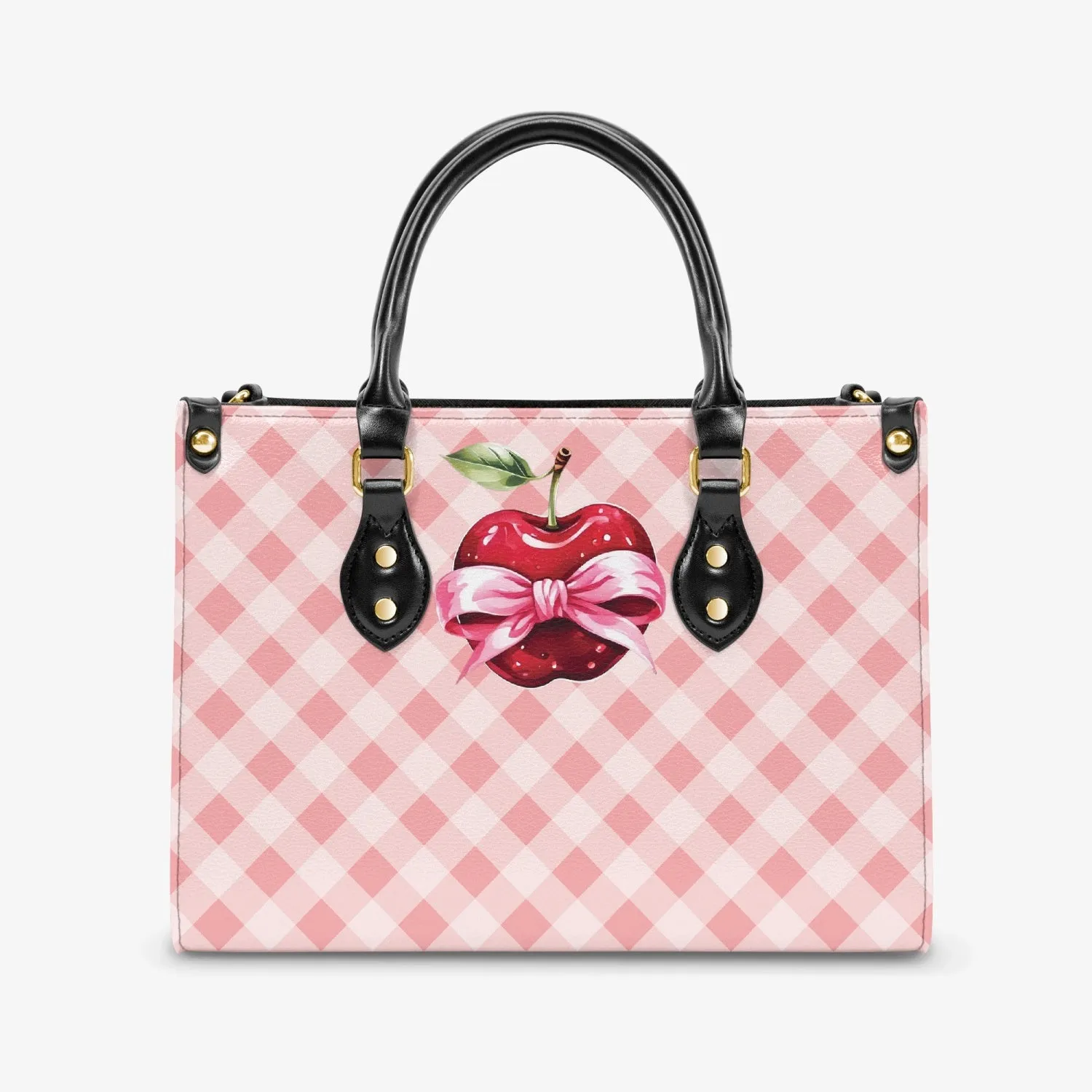 Women's Tote Bag - Rockabilly - Apple Plaid Apricot