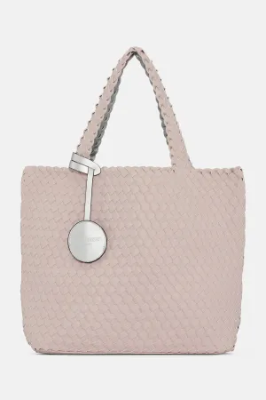 Woven Tote Bag - Rose Silver